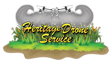 Heritage Drone Service logo representing veteran-owned agricultural drone spraying, seeding, and consulting services.