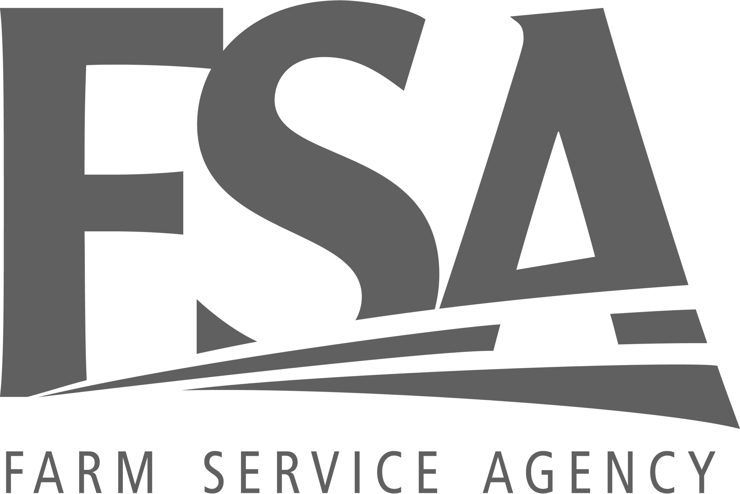 Farm Service Agency (FSA) logo representing agricultural programs and conservation partnerships relevant to drone seeding and land management.